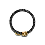 Twin Skull Steel Bangle